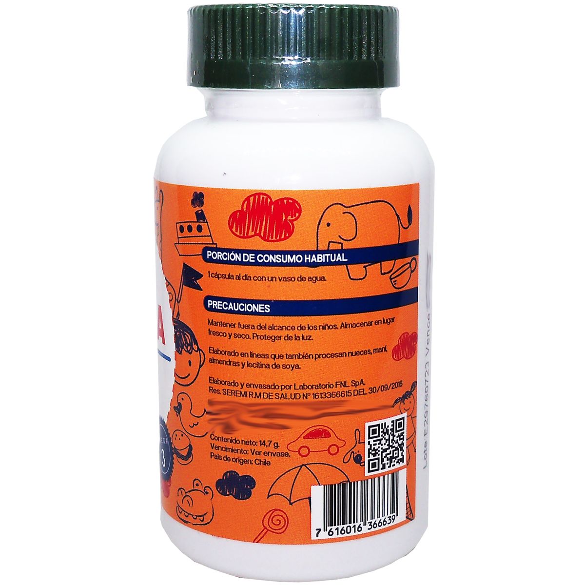 FNL - Omega 3 Pekes Para Niños Fish Oil Alimento Cerebro EPA-DHA