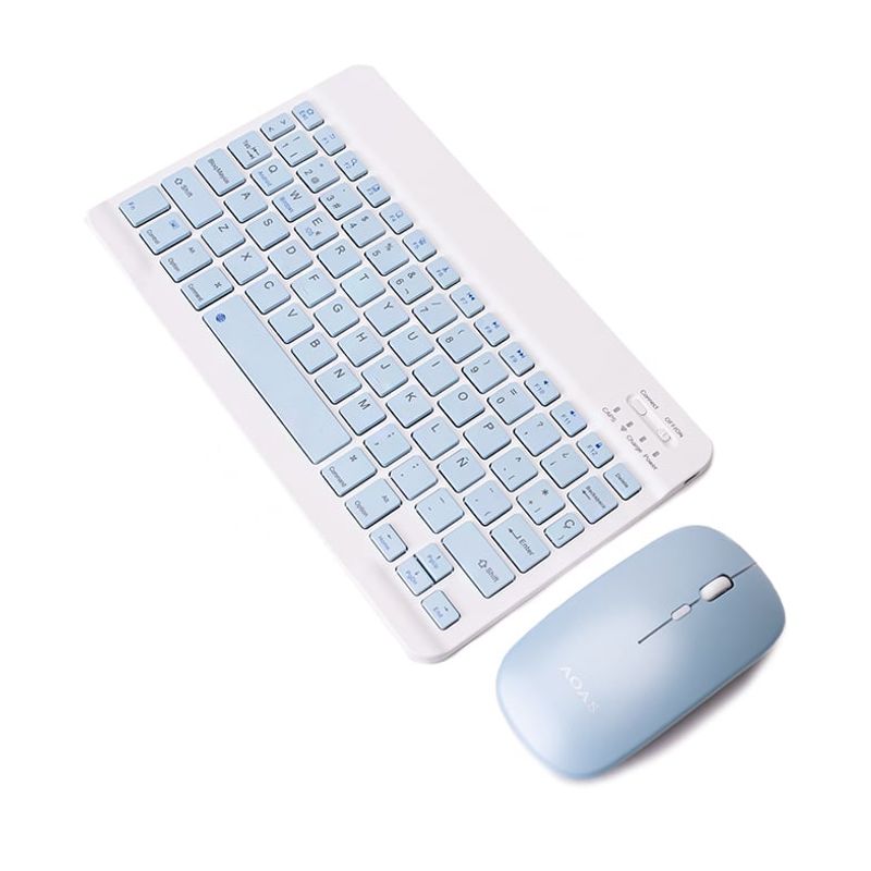 CHINITOWN - Kit Teclado y Mouse Celeste Chinitown