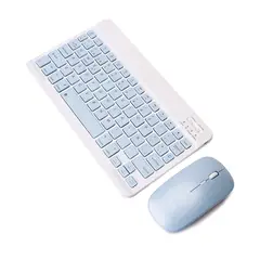 CHINITOWN - Kit Teclado y Mouse Celeste