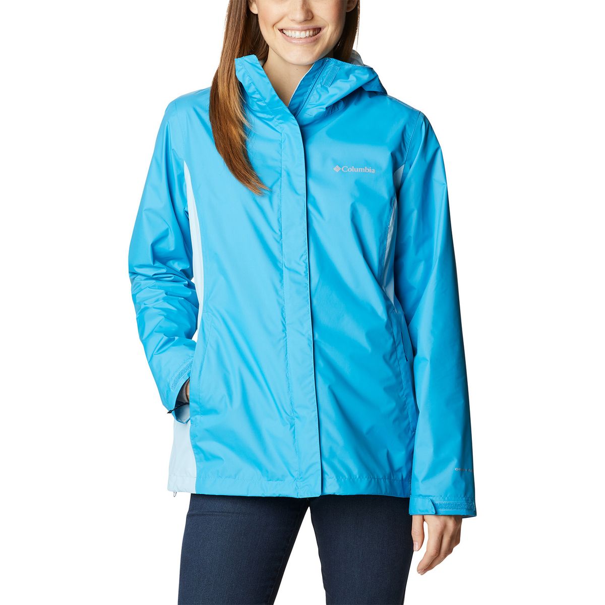 COLUMBIA - Cortaviento Impermeable Arcadia II Jacket Celeste Mujer COLUMBIA