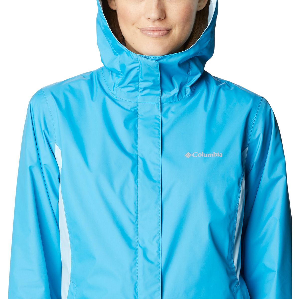 COLUMBIA - Cortaviento Impermeable Arcadia II Jacket Celeste Mujer COLUMBIA