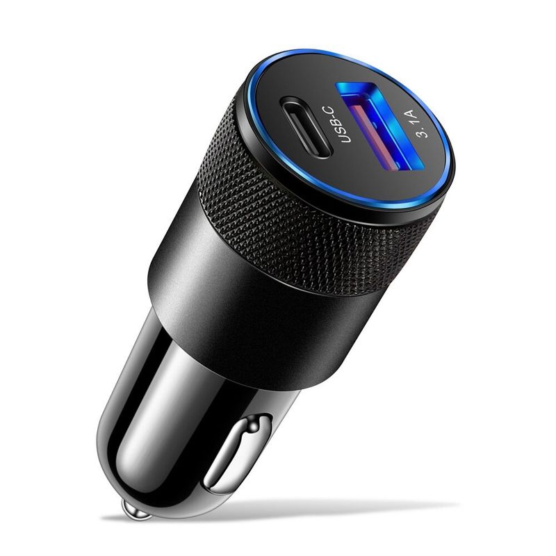 GENERICO - Cargador Auto Usb Y C Generico Para iPhone  Samsung