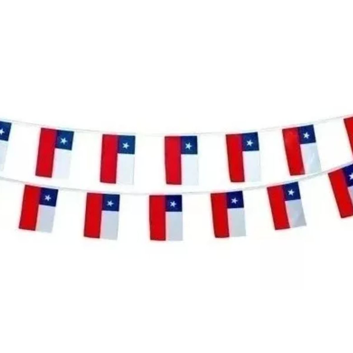GENERICO - Banderines Guirnaldas Tela Banderas Chilenas Fiestas Patrias