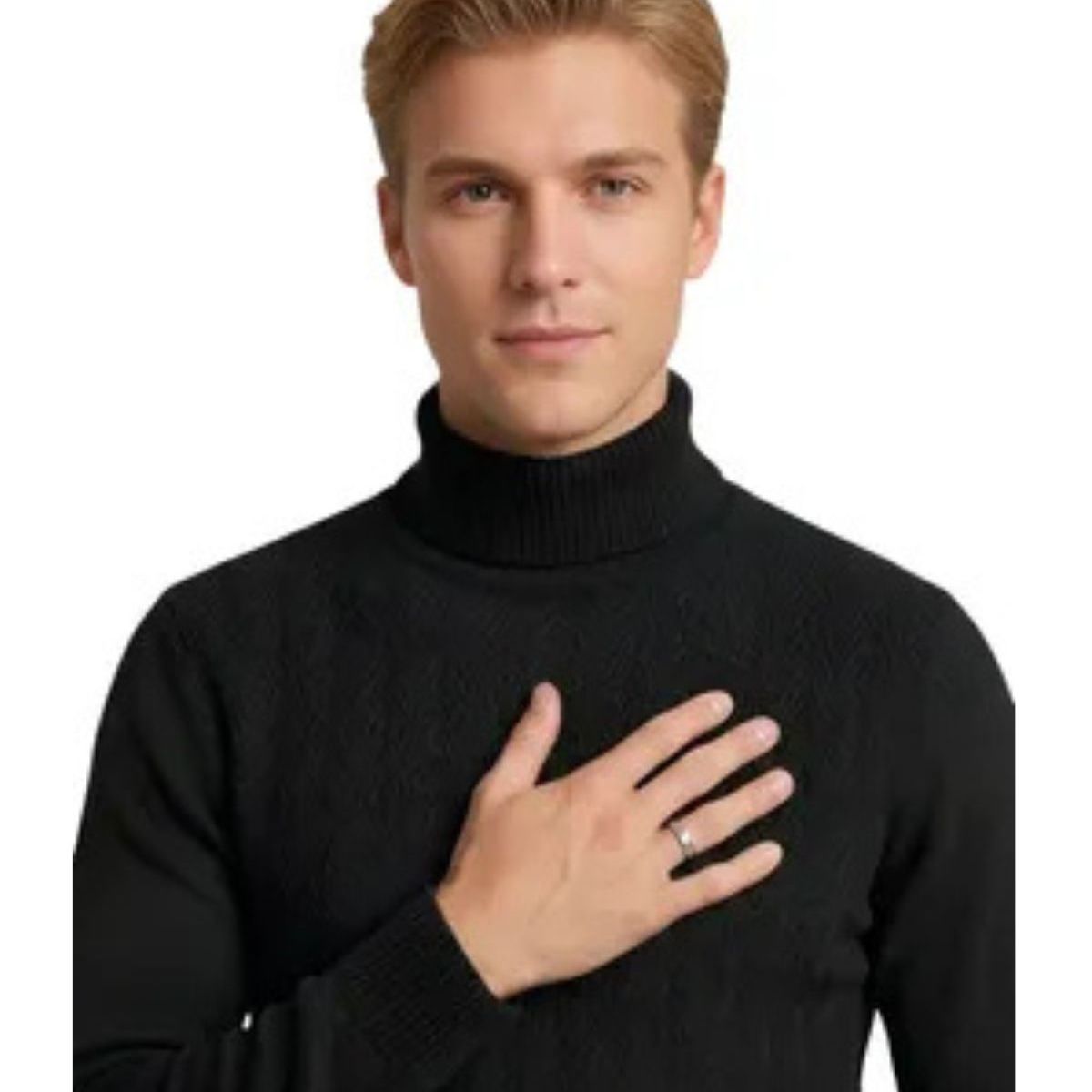 LOOK SHOP - Sweater Tejido Hombre Cuello Subido Beatle 108