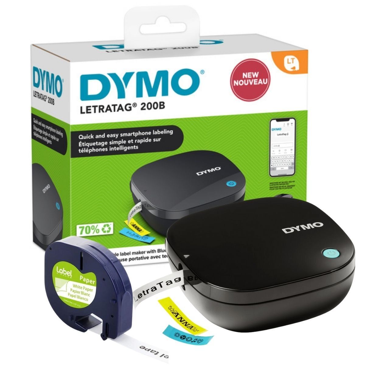 DYMO - Impresora de Etiquetas Dymo LetraTag LT 200B Bluetooth