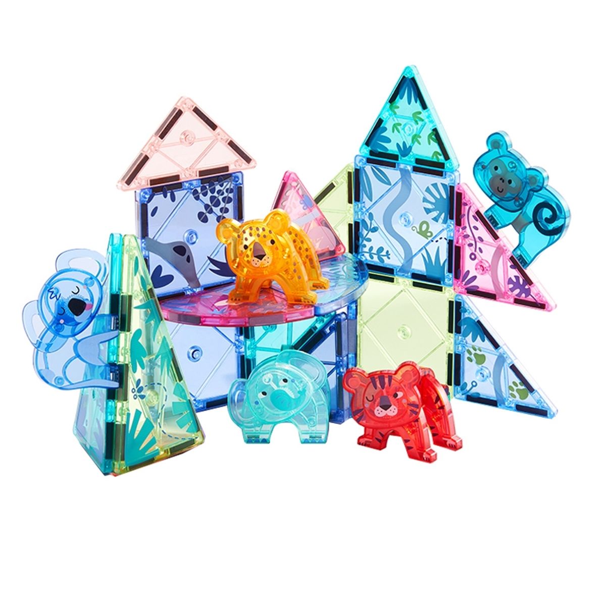 MIDEER - Bloques Magnéticos De Animales 40 Piezas