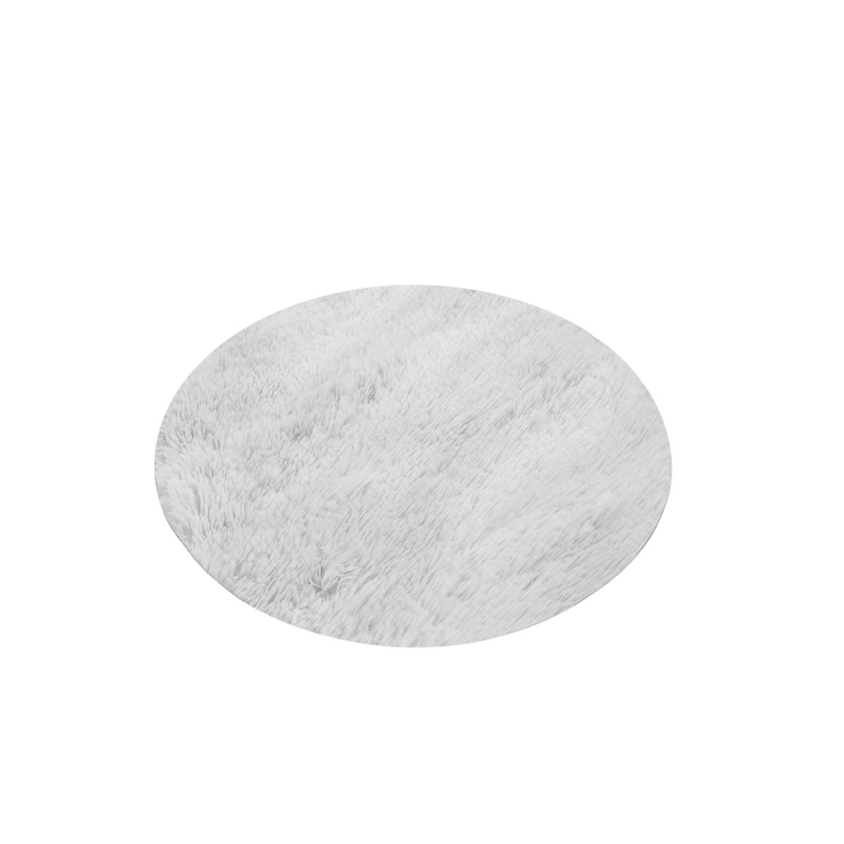 GENERICO - Alfombras Peludas Redondas Tipo Shaggy Para Living De 150cm Blanco