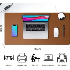 CELLBOX - Alfombrilla - Mousepad de Eco Cuero - Cubierta de Escritorio - Café
