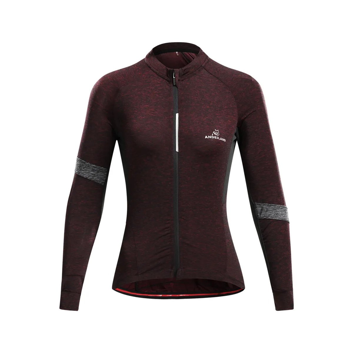 ANDESLAND OUTDOOR APPAREL - Polera Tricota Manga Larga Corsac Burdeo Mujer