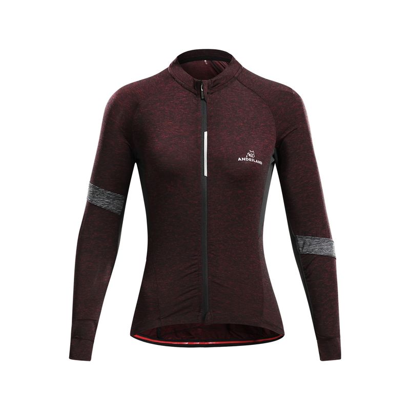 ANDESLAND OUTDOOR APPAREL - Polera Tricota Manga Larga Corsac Burdeo Mujer