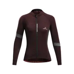 ANDESLAND OUTDOOR APPAREL - Polera Tricota Manga Larga Corsac Burdeo Mujer