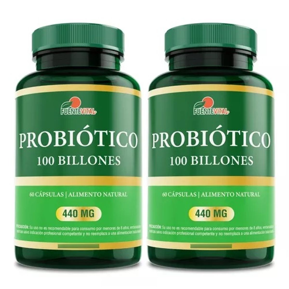 FUENTEVITAL - Probioticos 100 Billones Fv 120 Capsulas Micropulverizado 2x60.