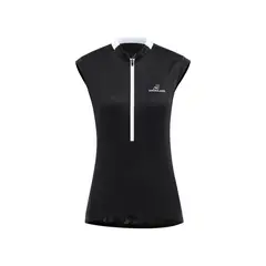 ANDESLAND OUTDOOR APPAREL - Camiseta Ciclista Base Medio Cierre Negro Mujer
