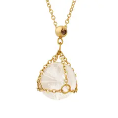 LUX JOYAS - Collar Baño Oro Amarillo 18k Cristal Mágico