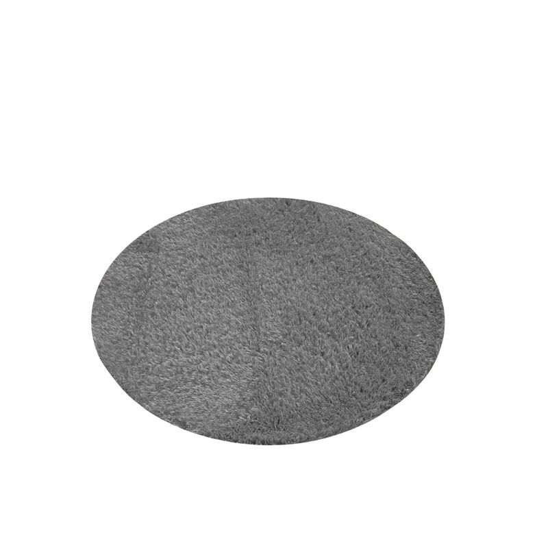 GENERICO - Alfombras Peludas Redondas Tipo Shaggy Para Living De 150cm Gris