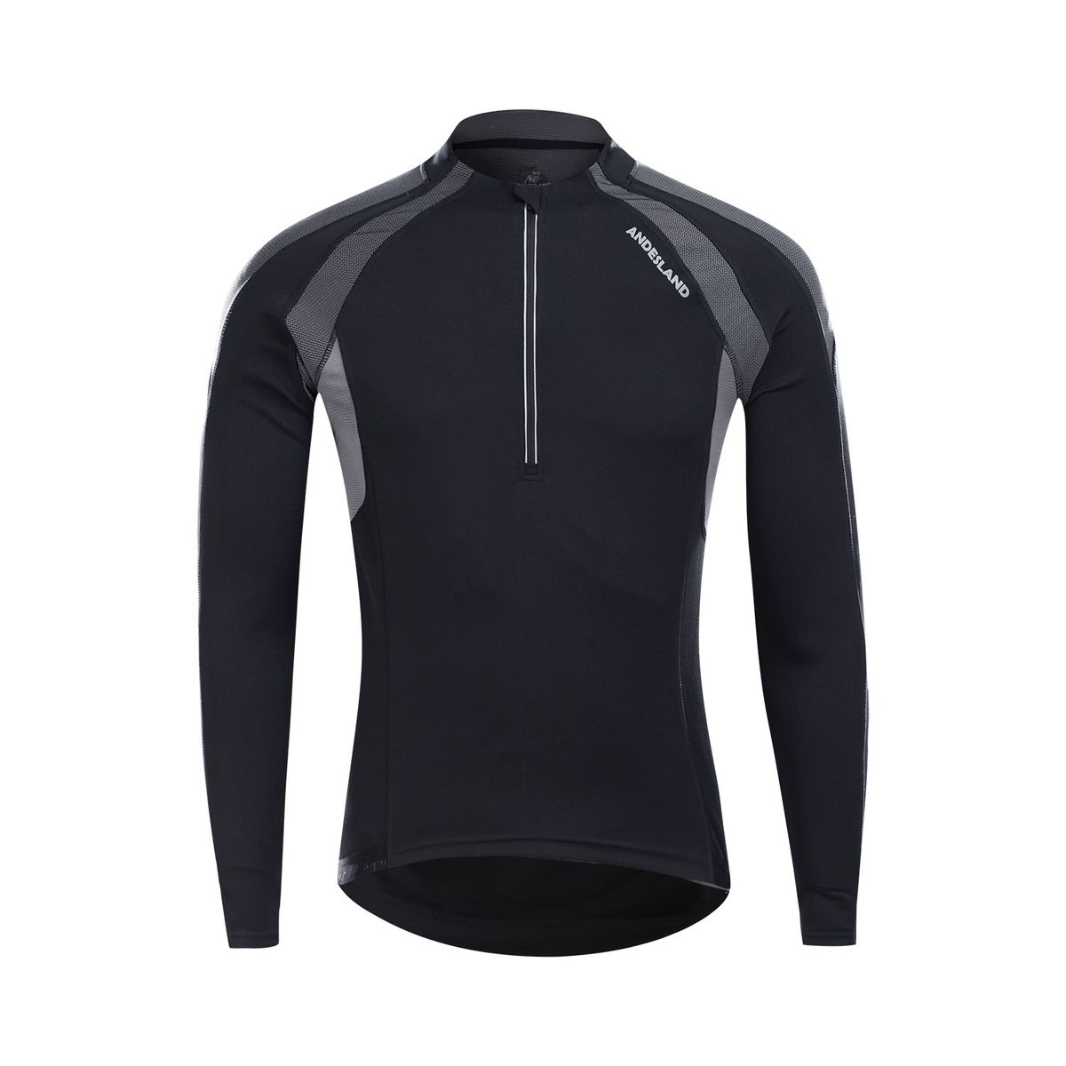 ANDESLAND OUTDOOR APPAREL - Polera Tricota Manga Larga Swift Negro Hombre