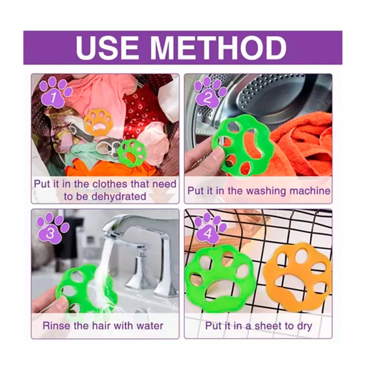 GENERICO - Removedor De Pelo Lavadoras Mascotas Reutilizables 24pcs