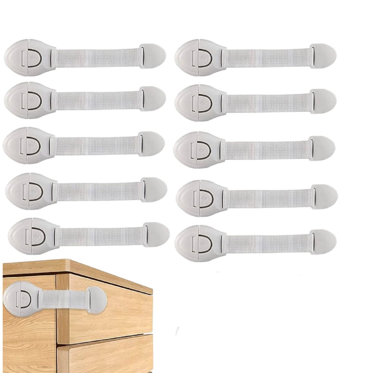 GENERICO - Pack X10 Traba Puerta Protector De Puerta Para Bebe Guagua