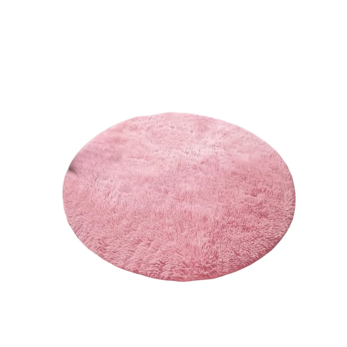 GENERICO - Alfombras Peludas Redondas Tipo Shaggy Para Living De 150cm Rosado