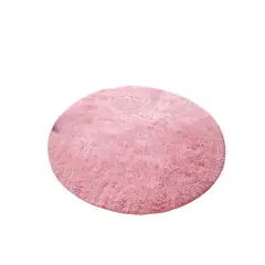 GENERICO - Alfombras Peludas Redondas Tipo Shaggy Para Living De 150cm Rosado
