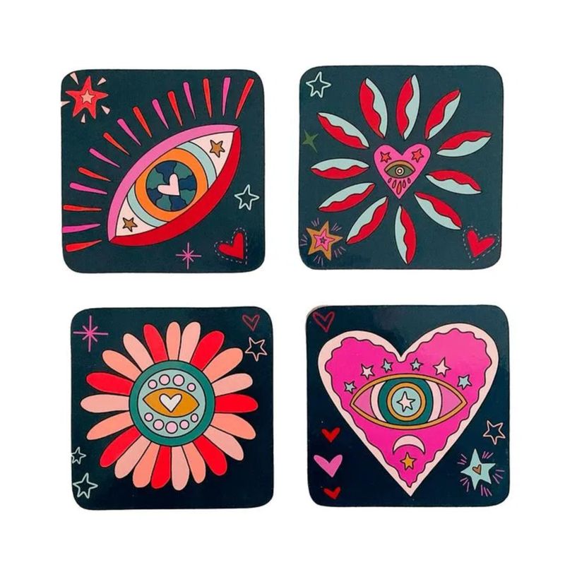 KEEP - Set 4 Posavasos MDF Keep Tere Gott - SC
