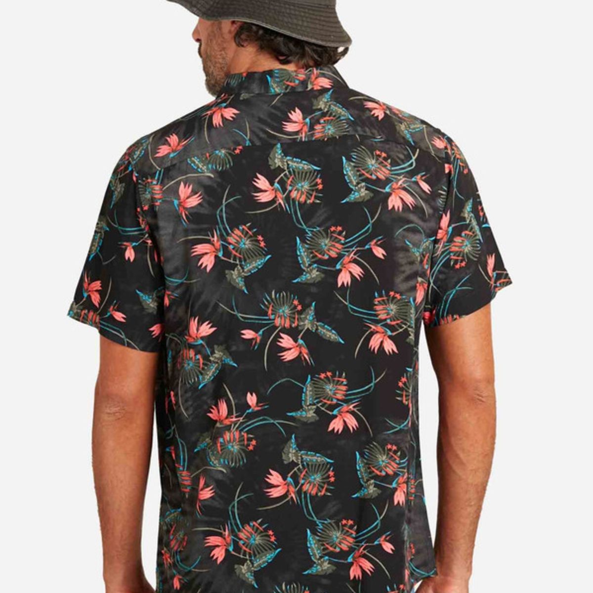 RIP CURL - Camisa M/C Marley Coral Blk Multicolor Hombre Ripcurl
