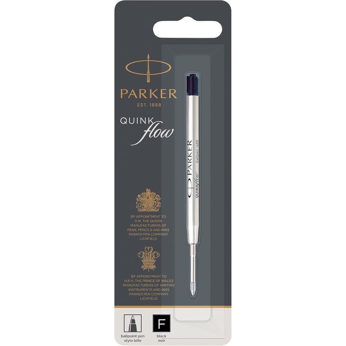 PARKER - Repuesto De Bolígrafo Quinkflow Negro 0.8 Parker