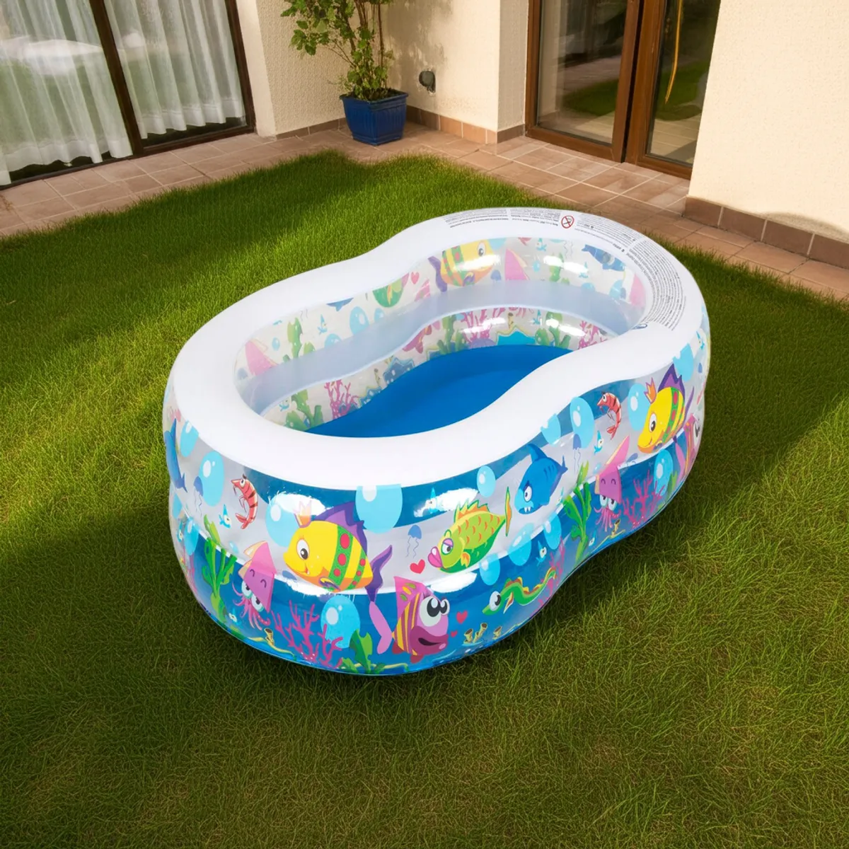 IGPRO - Piscina Inflable Peces 175x109cm IGPRO
