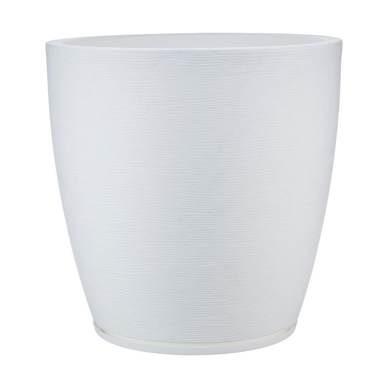 FLORIDIS - MACETERO FLORIDIS BLANCO AMSTERDAM 55CM ALTO CON PLATO