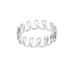 ALGO DIFERENTE - Anillo Amor Corona Plateada Minimalista Acero