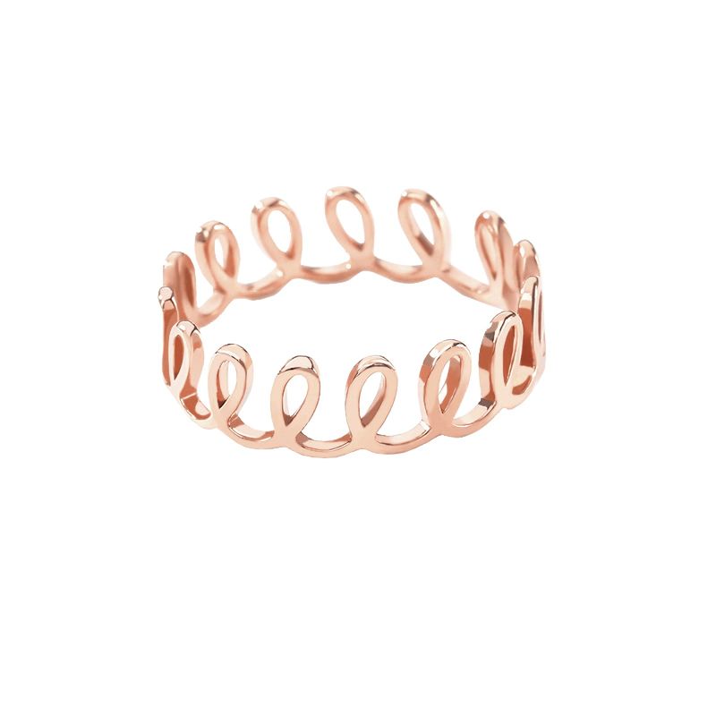 ALGO DIFERENTE - Anillo Amor Corona Rosa Minimalista Acero