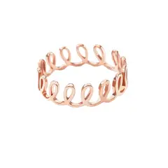 ALGO DIFERENTE - Anillo Amor Corona Rosa Minimalista Acero