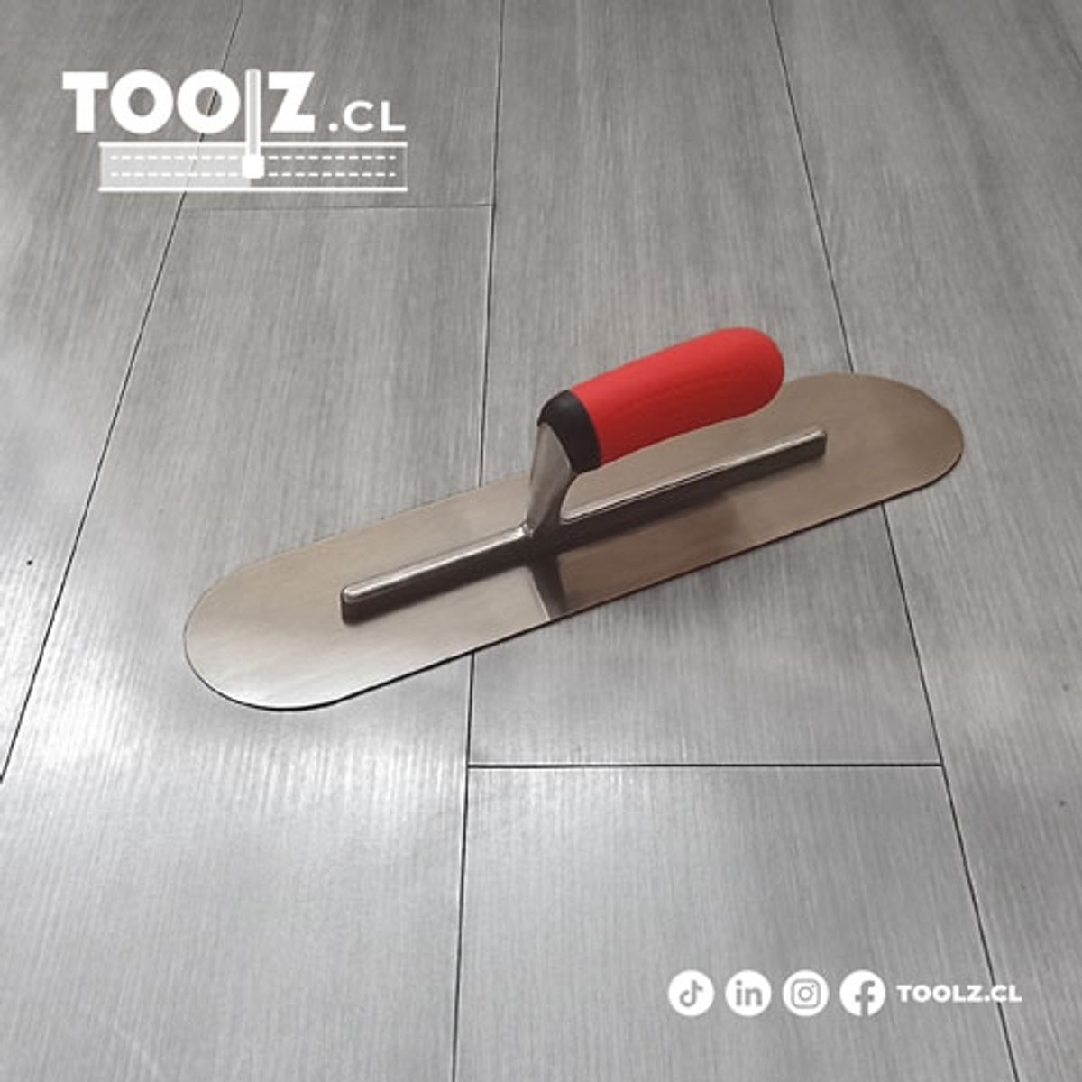 GENERICO - Llana de Enlucido de Acero Inoxidable 40,5 Curva