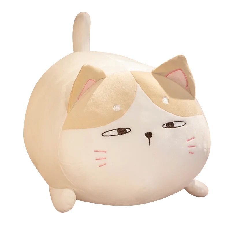 GENERICO - Peluche gato café gordito acostado