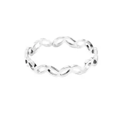 ALGO DIFERENTE - Anillo Amor Infinito Plateado Minimalista Acero