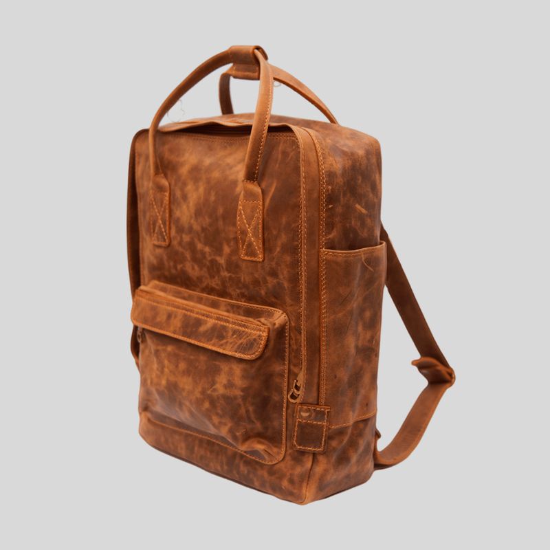 TRAUKO - Mochila Unisex Cuero Café Trauko Nórdica