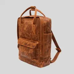 TRAUKO - Mochila Unisex Cuero Café Nórdica