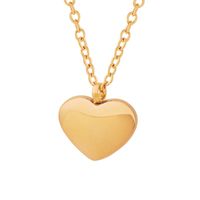 Collar Baño Oro Rosado 18k Corazón Liso