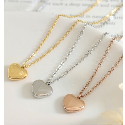 Imagen 2 del producto Collar Baño Oro Rosado 18k Corazón Liso