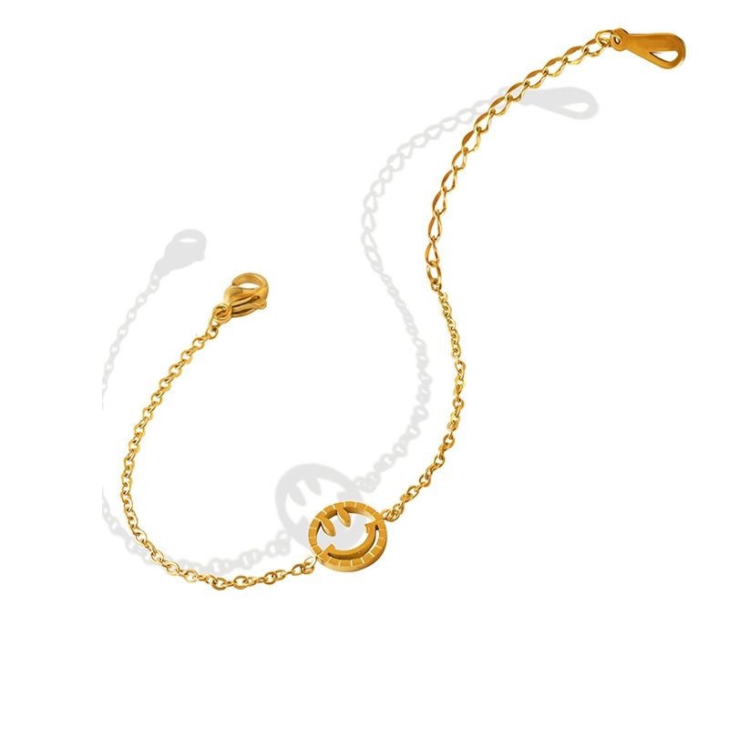 LUX JOYAS - Pulsera Baño Oro Amarillo 18k Smile