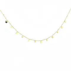 LUX JOYAS - Collar Baño Oro Amarillo 18k 12 Estrellas