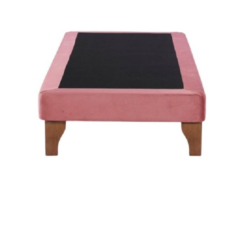 GENERICO - Base Europea para cama 1 Plaza 90x190cm FELPA ROSA