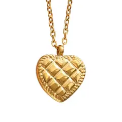 LUX JOYAS - Collar Baño Oro Amarillo 18k Corazón Diseño