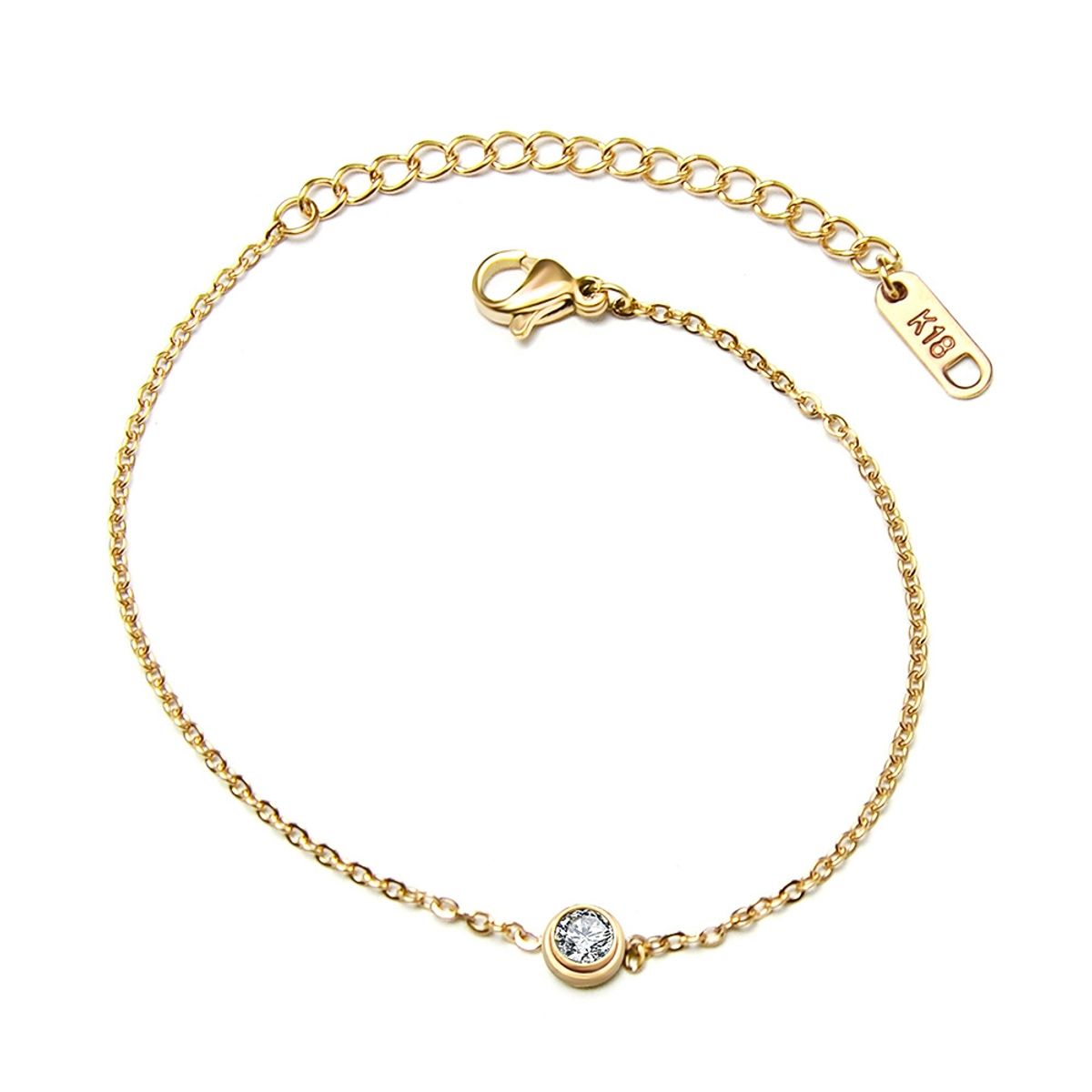 LUX JOYAS - Pulsera Baño Oro Amarillo 18k Punto De Luz