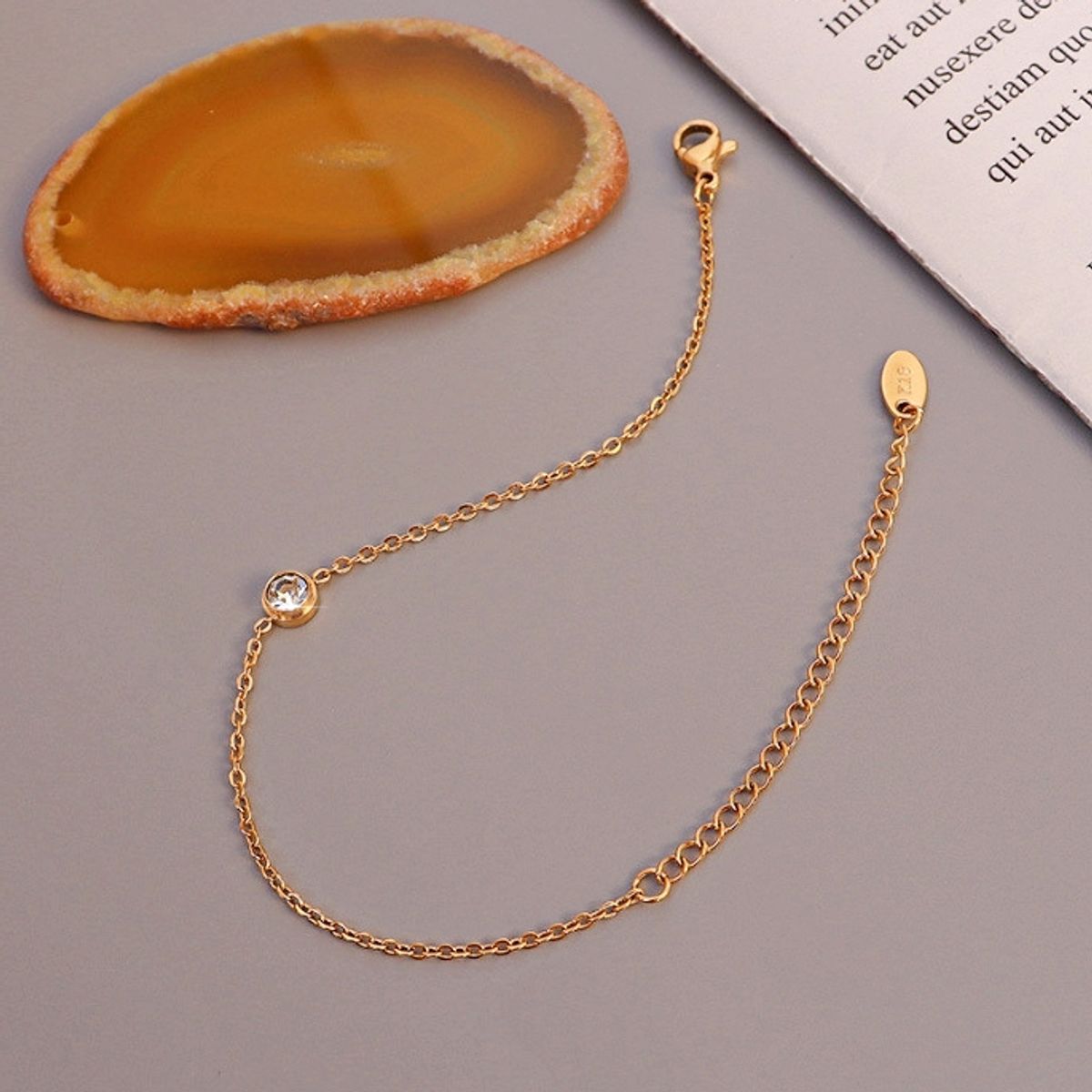 LUX JOYAS - Pulsera Baño Oro Amarillo 18k Punto De Luz