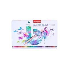 BRUYNZEEL - LÁPICES ACUARELABLES 36 COLORES + PINCEL CAJA METÁLICA