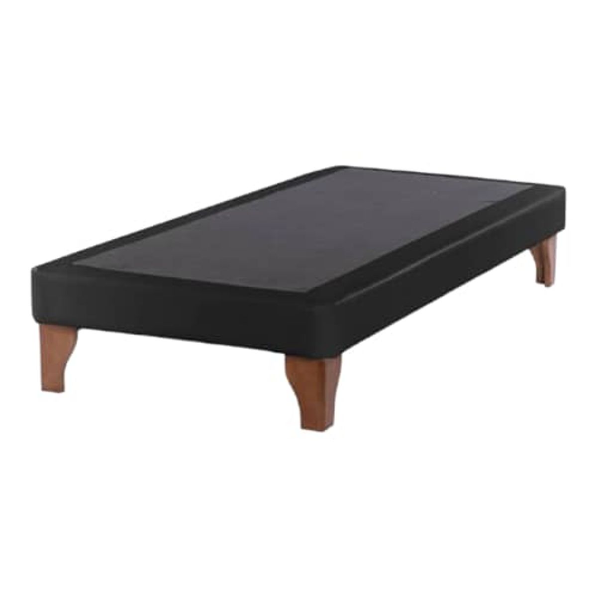 GENERICO - Base de cama Europea 1 Plaza 90x190cm FELPA NEGRO
