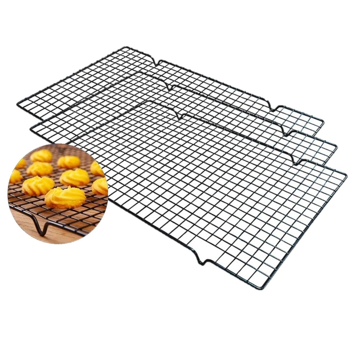 GENERICO - X3 Rejilla De Refrigeración Pastelería Cocina Rejilla Horno 41c