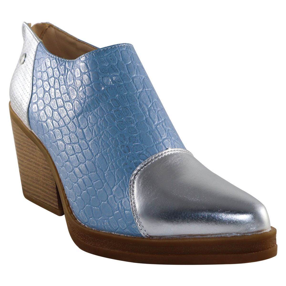 DINASTELLA - Botines de taco alto Azules para Mujer Complete Casuales Danicolle