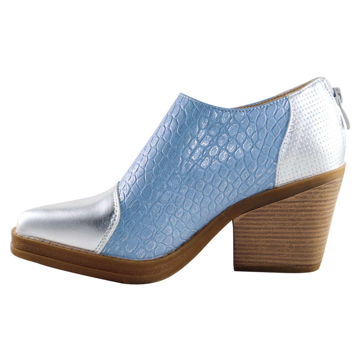 DINASTELLA - Botines de taco alto Azules para Mujer Complete Casuales Danicolle